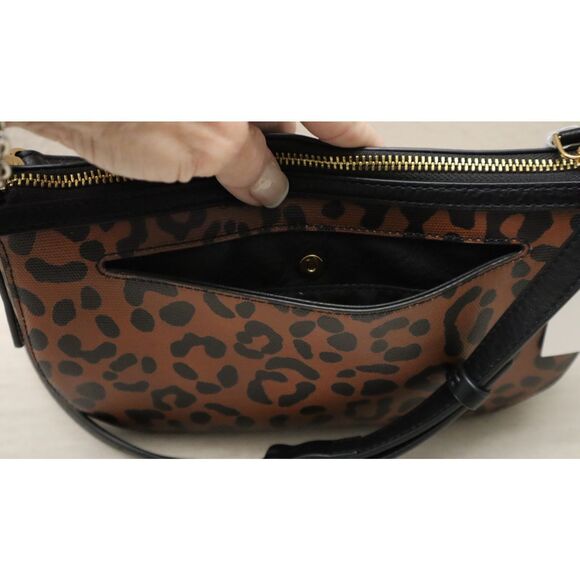 Fossil ZB11098234 Jolie Small Black/Leopard Print Crossbody/Shoulder Bag - Picture 4 of 16